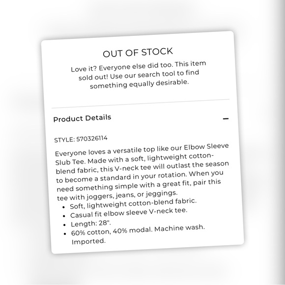 NWT Chico’s elbow sleeve slub tee, XXL (4) - Picture 5 of 7